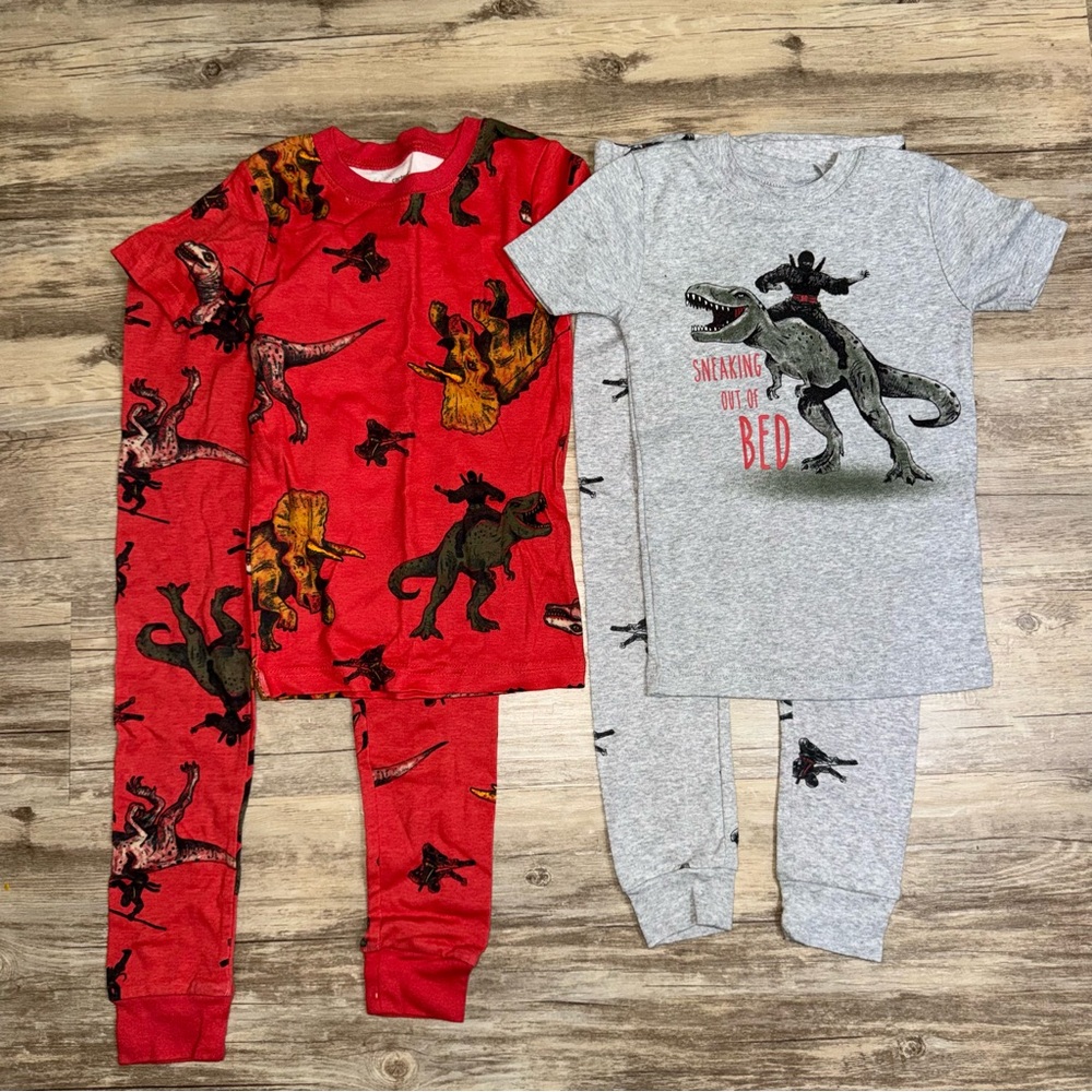 Boys Dinosaur Pajama Set Bundle | Carter’s & Kids PJ Set | Size 5T